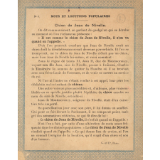 Mots et locutions populaires : Chien de Jean de Nivelle