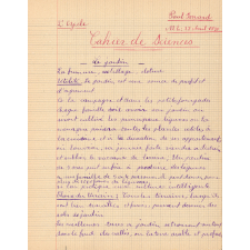Cahier de sciences