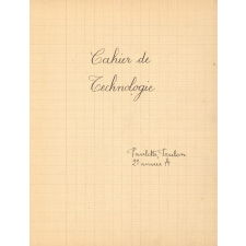Cahier de technologie