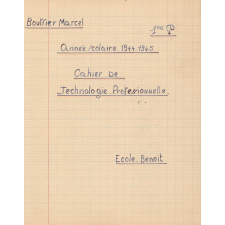 Cahier de technologie professionnelle