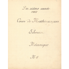 Cours de mathématiques-mécanique