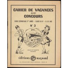 Cahier de vacances avec concours, cours élémentaire 2e année-classe de 9e-8 à 9 ans, N°3, Loulou et Babette voyagent