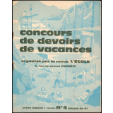 Concours de devoirs de vacances, Cours moyen 1ère année N°4 (classe de 8e), organisé par le journal 