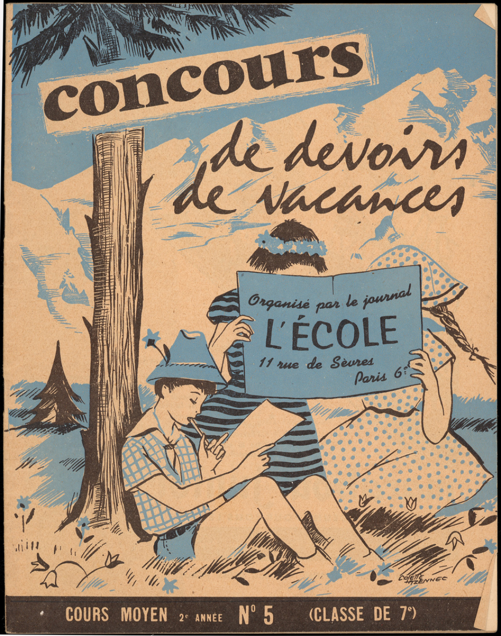 Concours de devoirs de vacances, Cours moyen 2e année N°5 (classe de 7e), organisé par le journal 