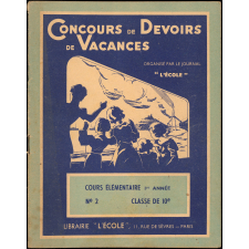 Concours de devoirs de vacances, Cours élémentaire 1ère année N°2 (classe de 10e), organisé par le journal