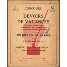 Concours de devoirs de vacances, Cahier de concours N°3 - Section préparatoire