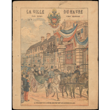 La Ville du Havre : Le Président de la République visitant les casernes en 1895