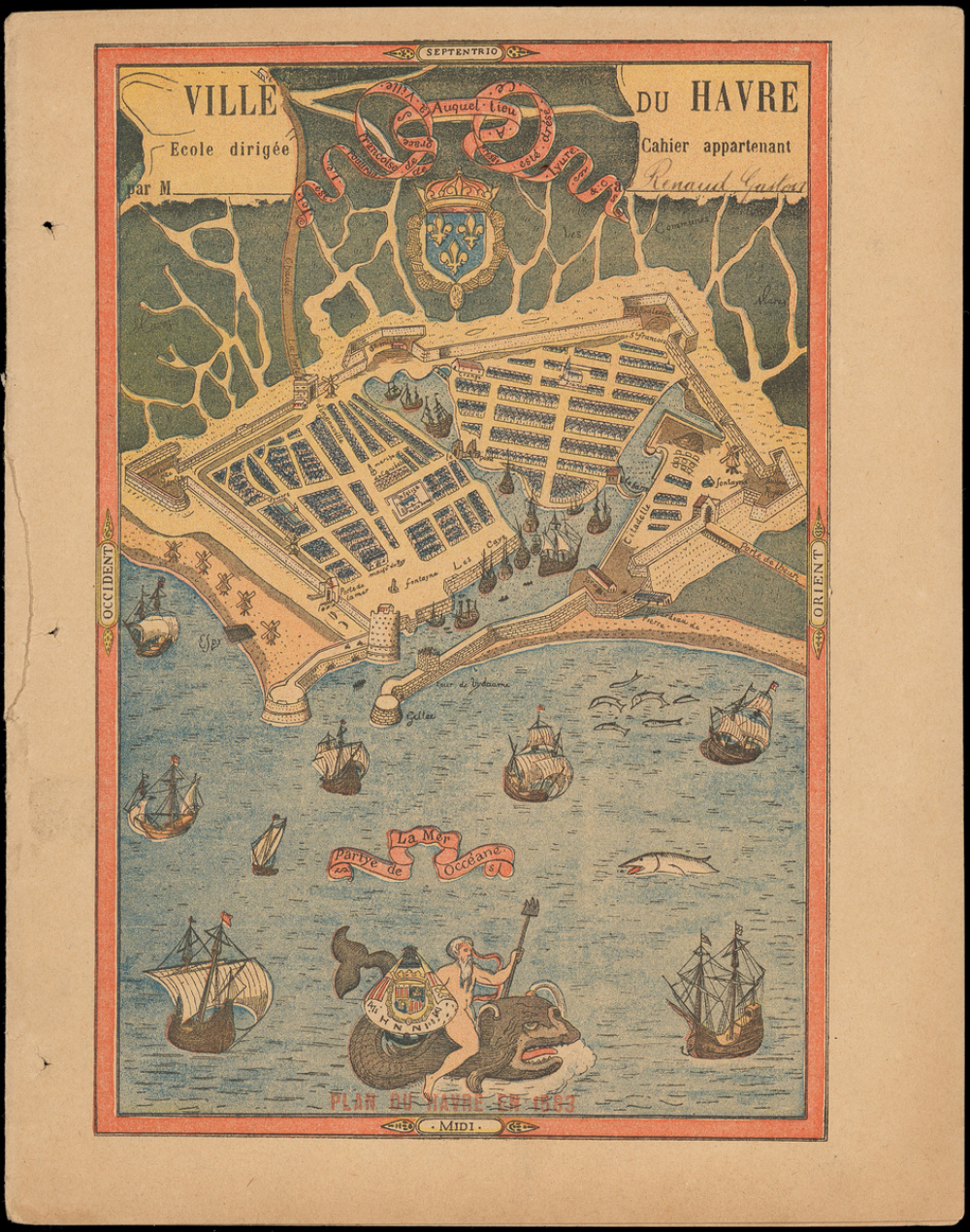 La Ville du Havre : Plan du Havre en 1583