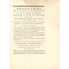 Programme de l'école secondaire à Vic-sur-Losse