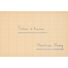 Cahier d'écriture