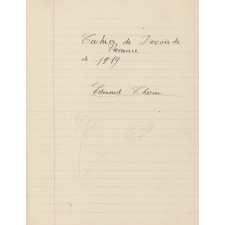 Cahier de devoir de vacances de 1919