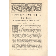 Lettre patentes du roi portant réglement pour l'administration des collèges dépendans des Universités et notamment de celui de Louis-le-Grand