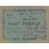 Billet d'honneur