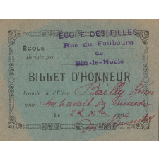 Billet d'honneur