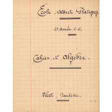 Cahier d'algèbre