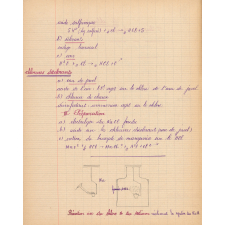 Cahier de chimie