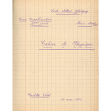 Cahier de Physique et buvard