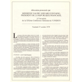 Allocution prononcée par Monsieur Valéry Giscard d'Estaing, Président de la République française, à l'occasion de la XXème Conférence Générale de l'UNESCO. Vendredi 27 octobre 1978.