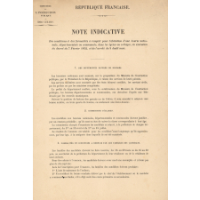 Note indicative Des conditions et des formalités à remplir pour l'obtention d'une bourse communale, départementale ou nationale dans les lycées ou collèges, en exécution du décret du 7 Février 1852, et de l'arrêté du 9 dudit mois.