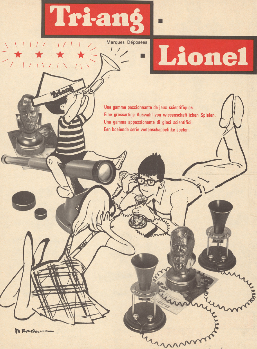 Publicité de la marque Tri-ang : gamme Lionel