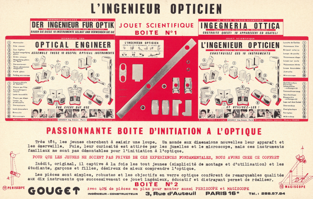 L'ingénieur opticien. Jouet scientifique.