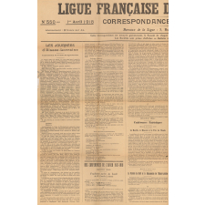 Ligue française de l'enseignement. Correspondance hebdomadaire de la Ligue française de l'enseignement. N° 550, 1er avril 1918.