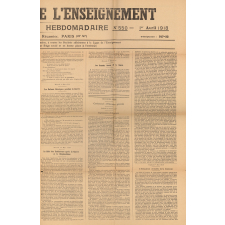 Ligue française de l'enseignement. Correspondance hebdomadaire de la Ligue française de l'enseignement. N° 550, 1er avril 1918.