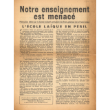 Notre enseignement est menacé.