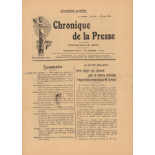Lutte scolaire entre catholiques et enseignement public. in Chronique de la France. 11e année. N° 509. 30 juin 1910.