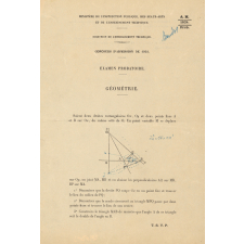 Concours d'admission de 1924. Examen probatoire.
