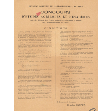 Concours d'études agricoles et ménagères.