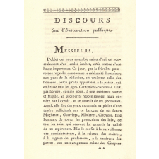Discours sur l'instruction publique, prononcé le 30 août 1806 aux exercices de l'école secondaire d'Aix, par le Sous-Préfet du 2eme arrondissement.