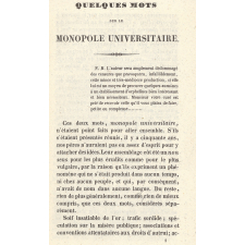 Quelques mots sur le monopole universitaire.