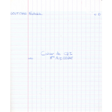 Cahier de CDI