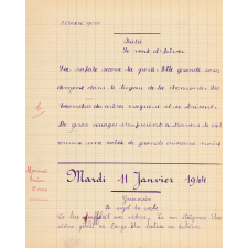 Cahier de roulement