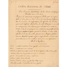 Cahier des devoirs de classe