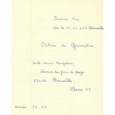 cahier de géométrie