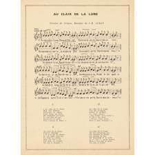 Au clair de la lune : Partie de l'élève