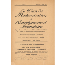 Le Plan de Modernisation de l'Enseignement Secondaire.