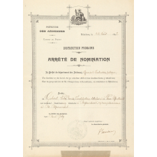 Nomination d'un instituteur.