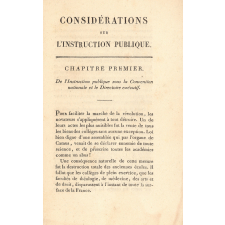 Considérations sur l'Instruction publique.
