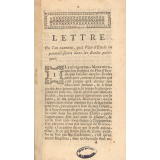 Lettre où l'on examine, quel Plan d'Etude on pourroit suivre dans les Ecoles publiques.