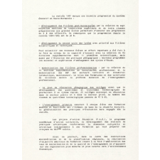Rentrée scolaire 1987. Conférence de Presse du Recteur Daniel Bancel. Vendredi 4 septembre 1987.