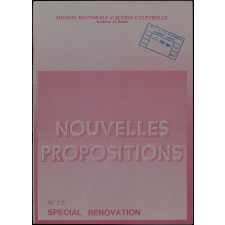 Nouvelles propositions. N°12. Spécial rénovation.
