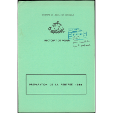 Préparation de la rentrée 1988.