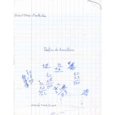 Cahier de brouillon