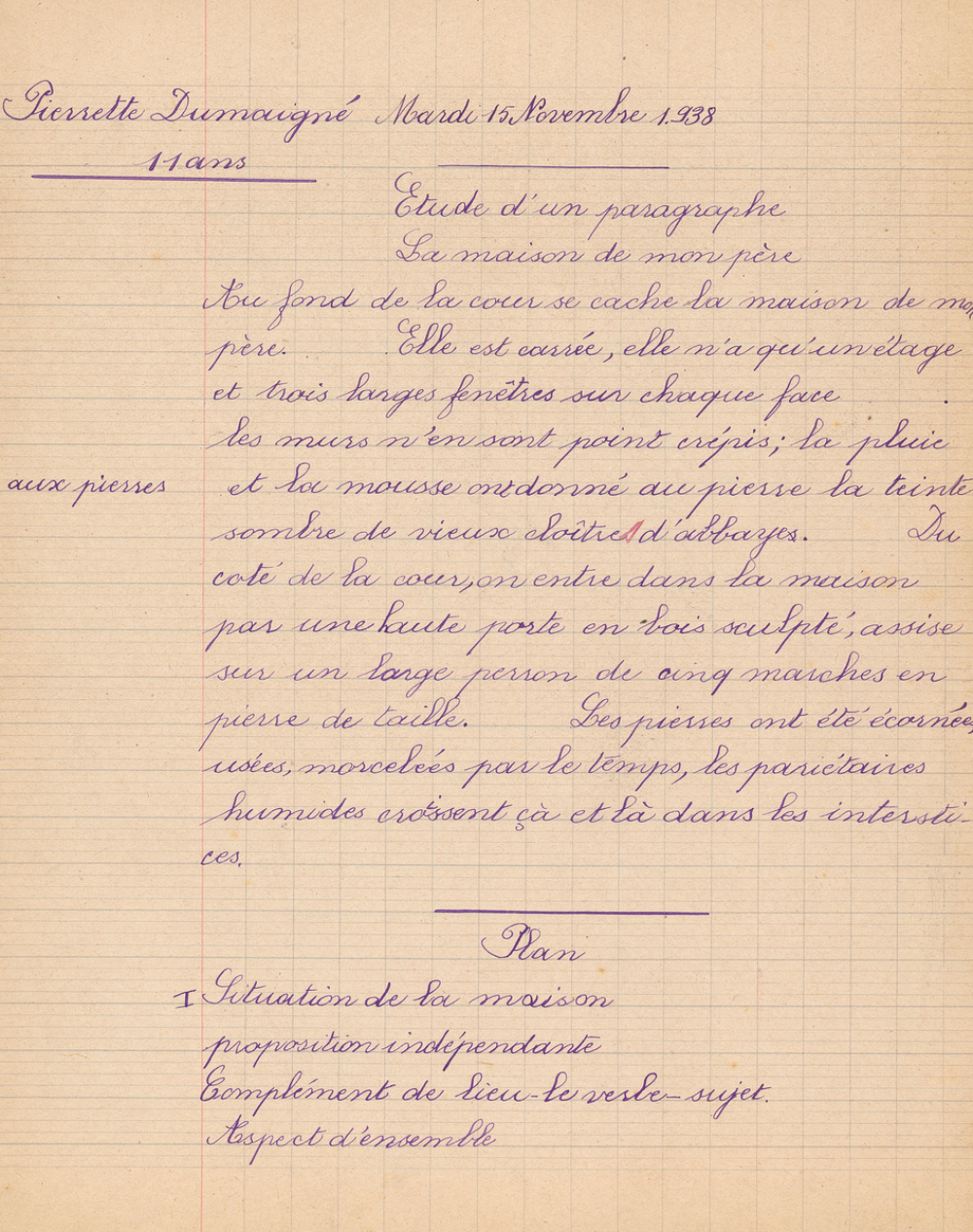 Etude d'un paragraphe