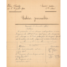 Cahier journalier
