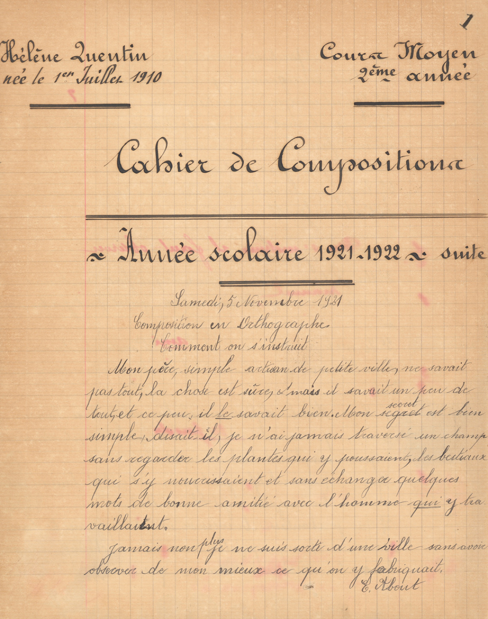 Cahier spécial de devoirs mensuels