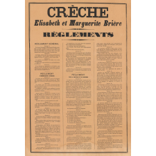 Crèche Elisabeth et Marguerite Brière. Règlements